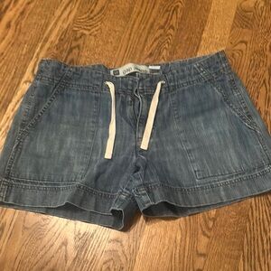 GAP Blue Jean Shorts with Drawstring Waist - size 8